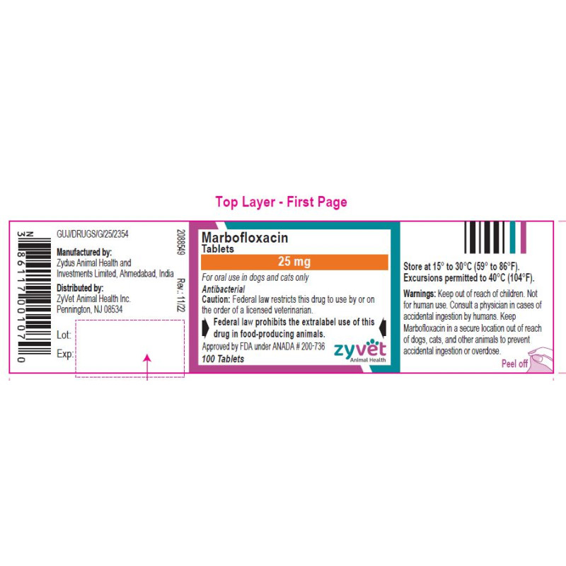Marbofloxacin Tablets 25 mg