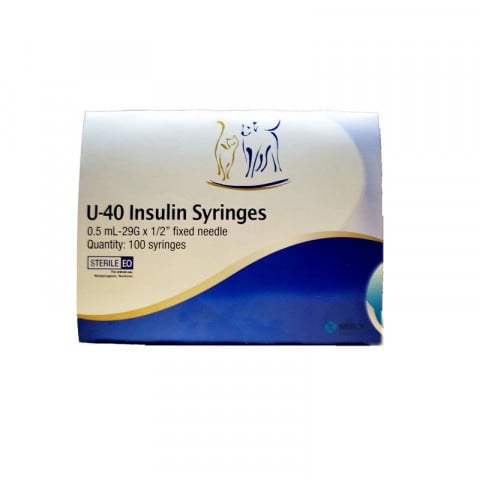 U-40 Syringes for ProZinc and Vetsulin Insulin